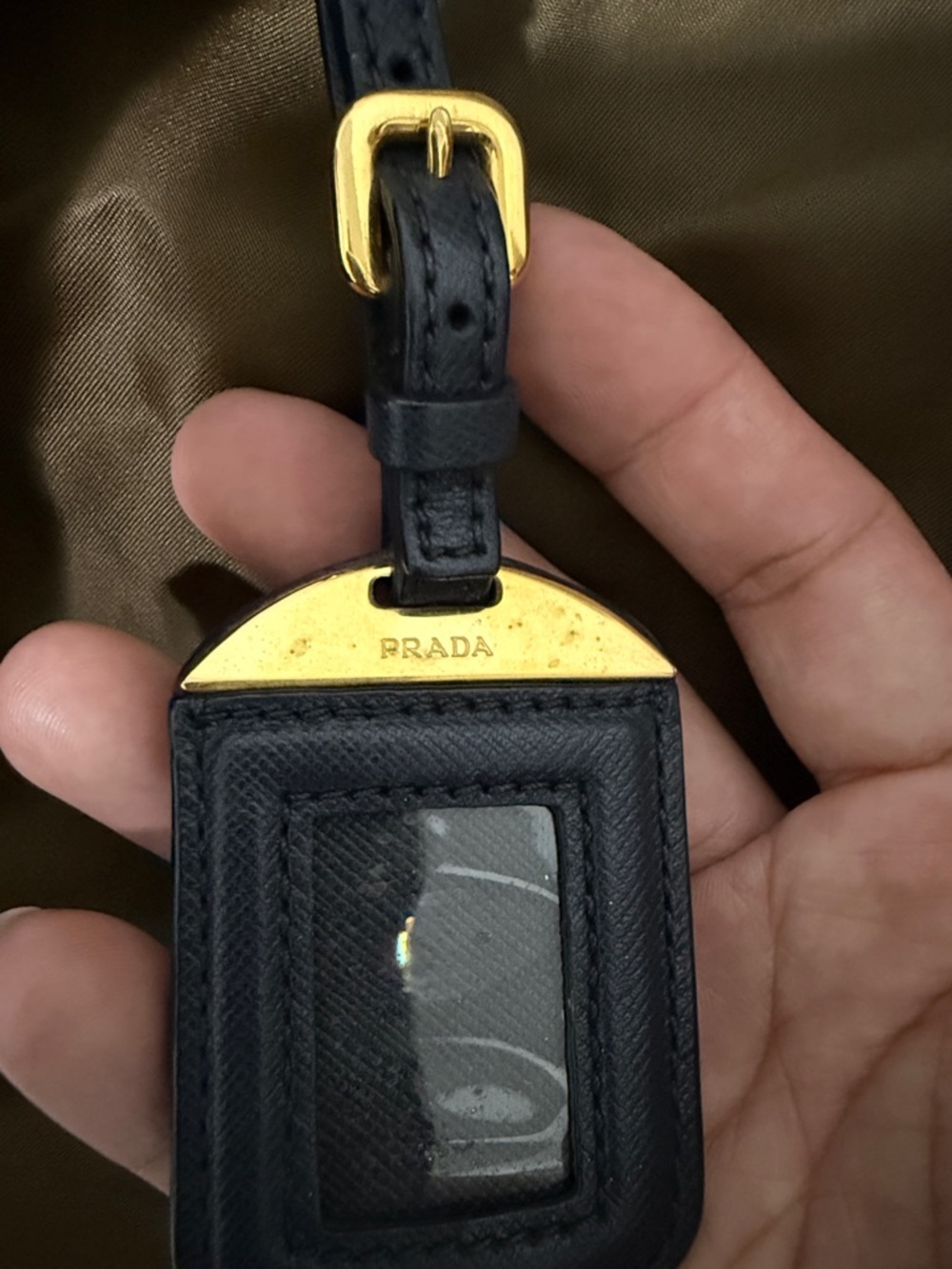 Prada Navy Nylon Crossbody with Gold Logo Hardware - Picture 3 of 16